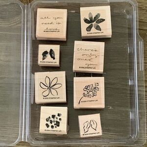 Stampin’ Up! Rubber Stamp Set Painted Posies Set of 8